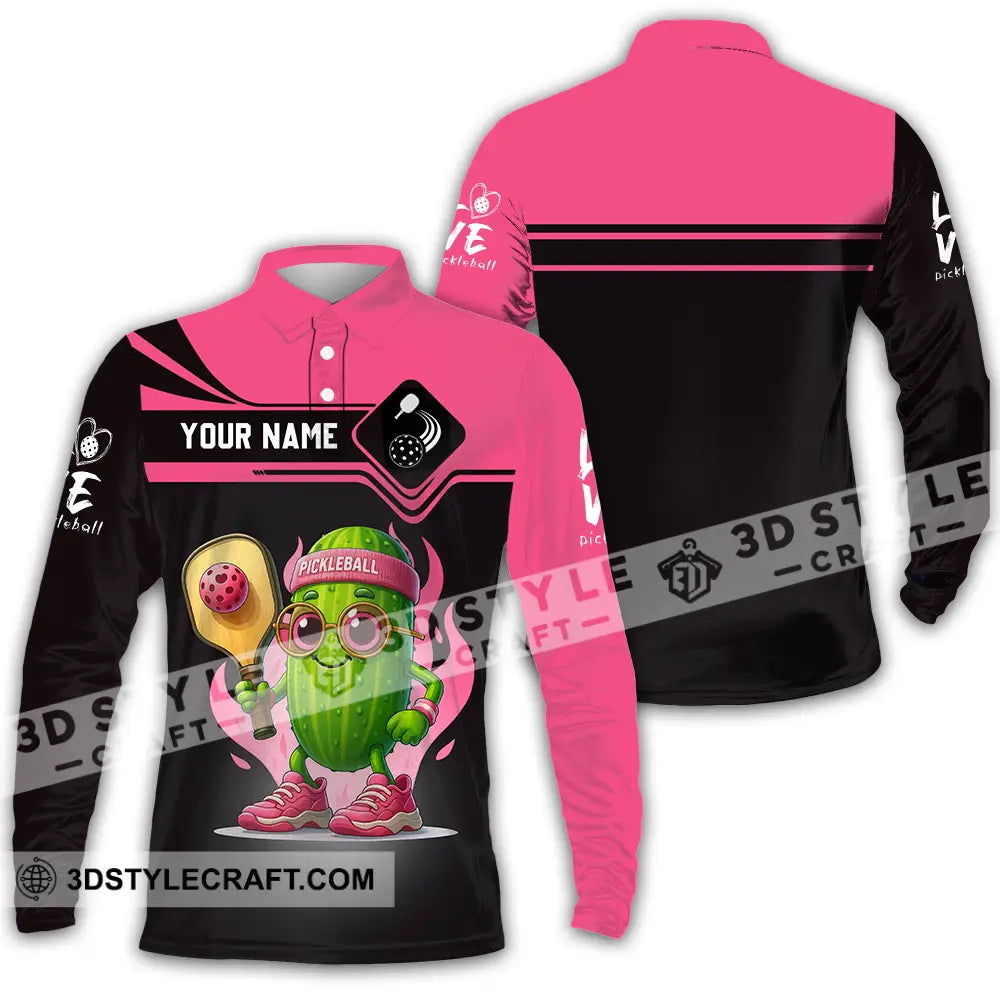 Unisex Shirt - Custom Pickleball Sport Shirt Long Sleeve Polo / S T-shirt