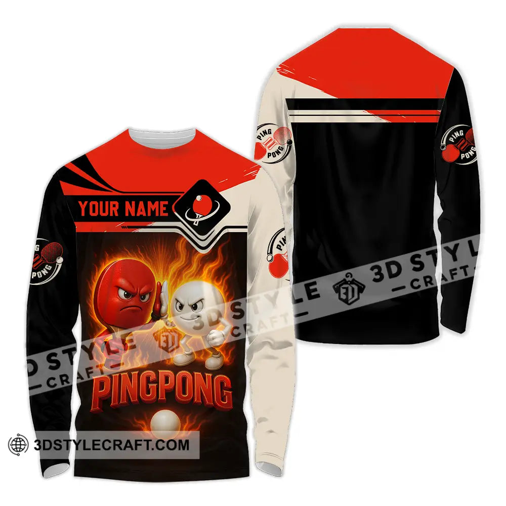 Unisex Shirt - Custom Ping Pong Shirt Long Sleeve Shirt / S T-shirt