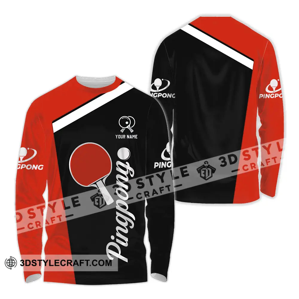 Unisex Shirt - Custom Ping Pong Shirt Long Sleeve Shirt / S T-shirt