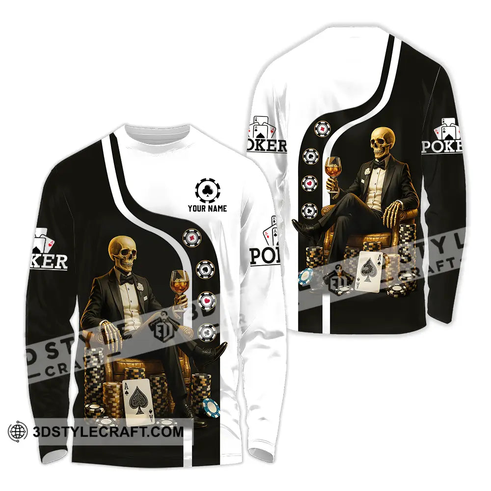 Unisex Shirt - Custom Poker Shirt Long Sleeve Shirt / S T-shirt