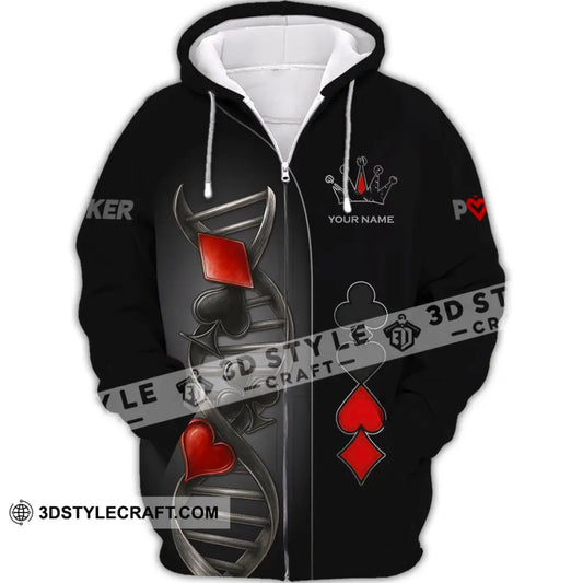 Unisex Shirt - Custom Poker Lover Classic Shirt In My DNA Zipper Hoodie / S T-shirt