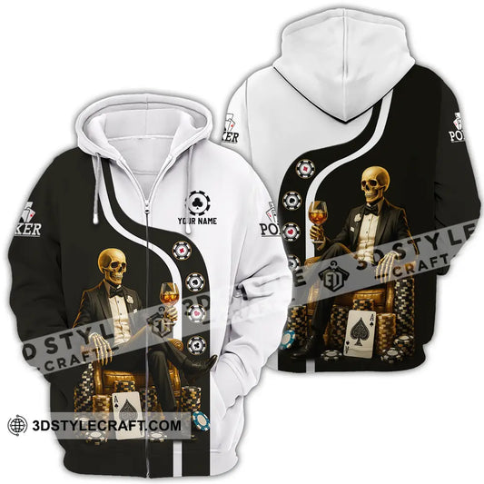 Unisex Shirt - Custom Poker Shirt Zipper Hoodie / S T-shirt