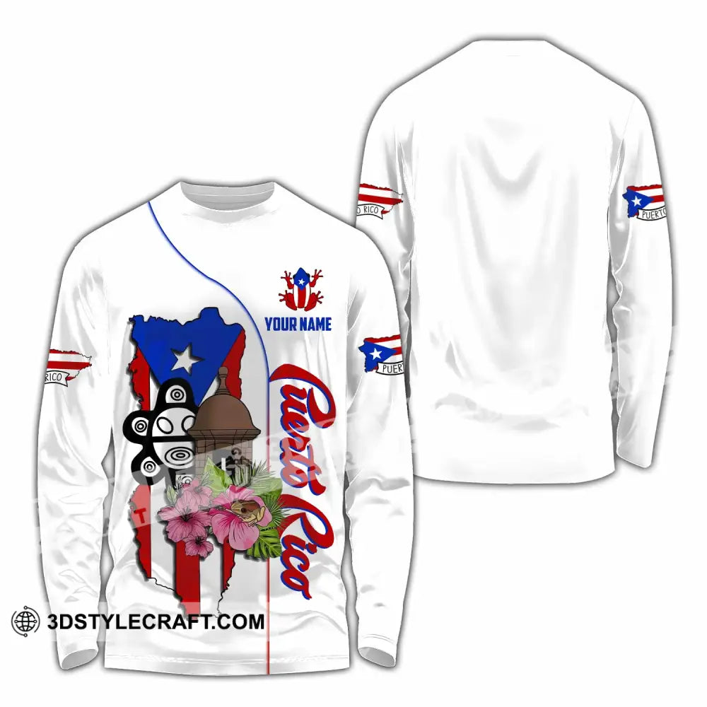 Unisex Shirt - Custom Puerto Rico Shirt Long Sleeve Shirt / S T-shirt