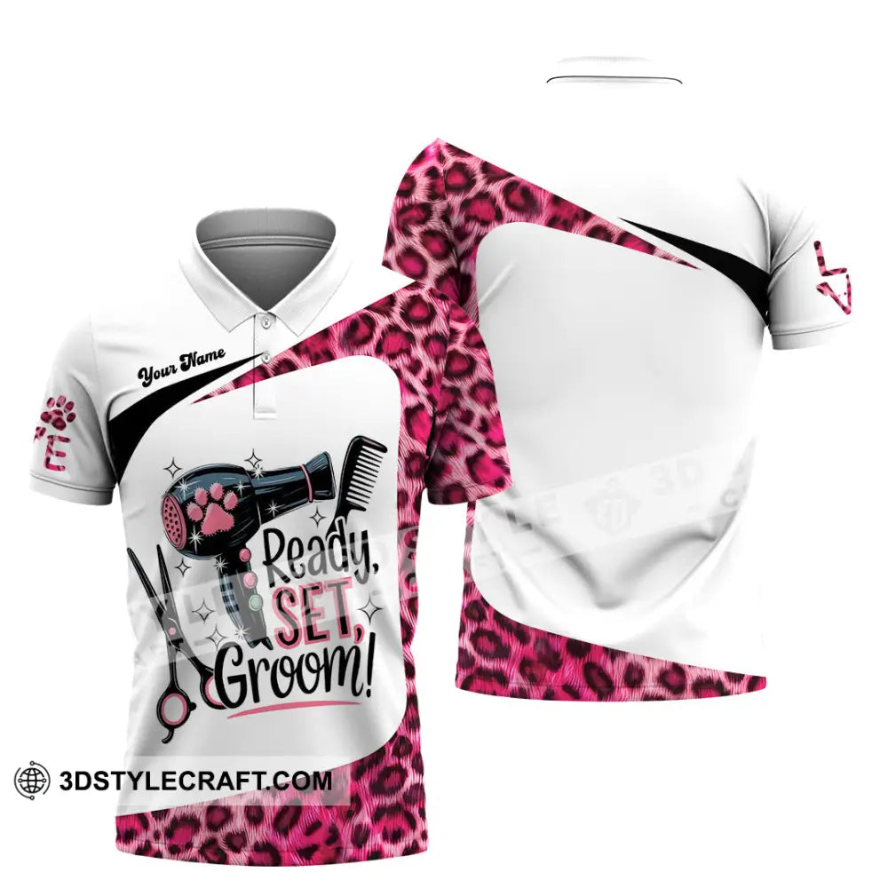 Unisex Shirt - Custom Ready Set Groomer Shirt Polo Shirt / S T-shirt