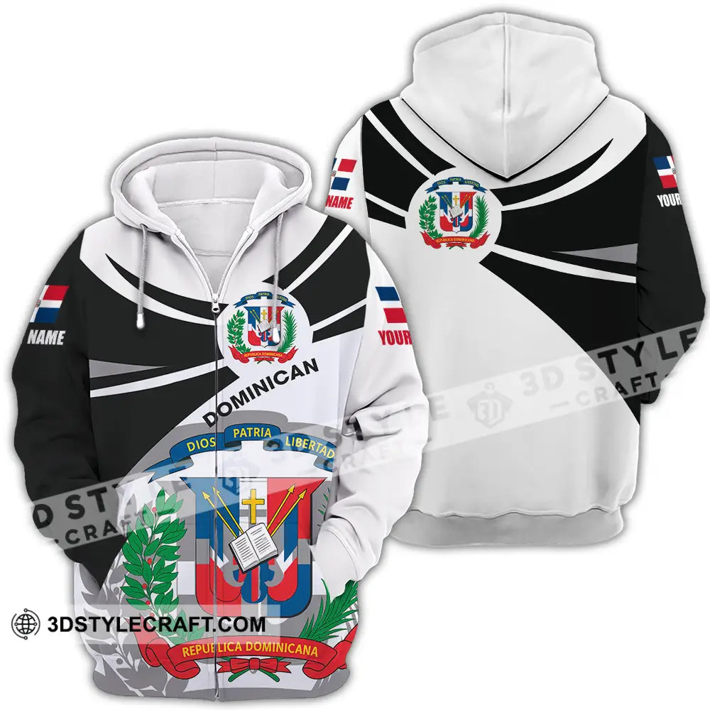 Unisex Shirt - Custom Republic Dominican Shirt Zipper Hoodie / S T-shirt