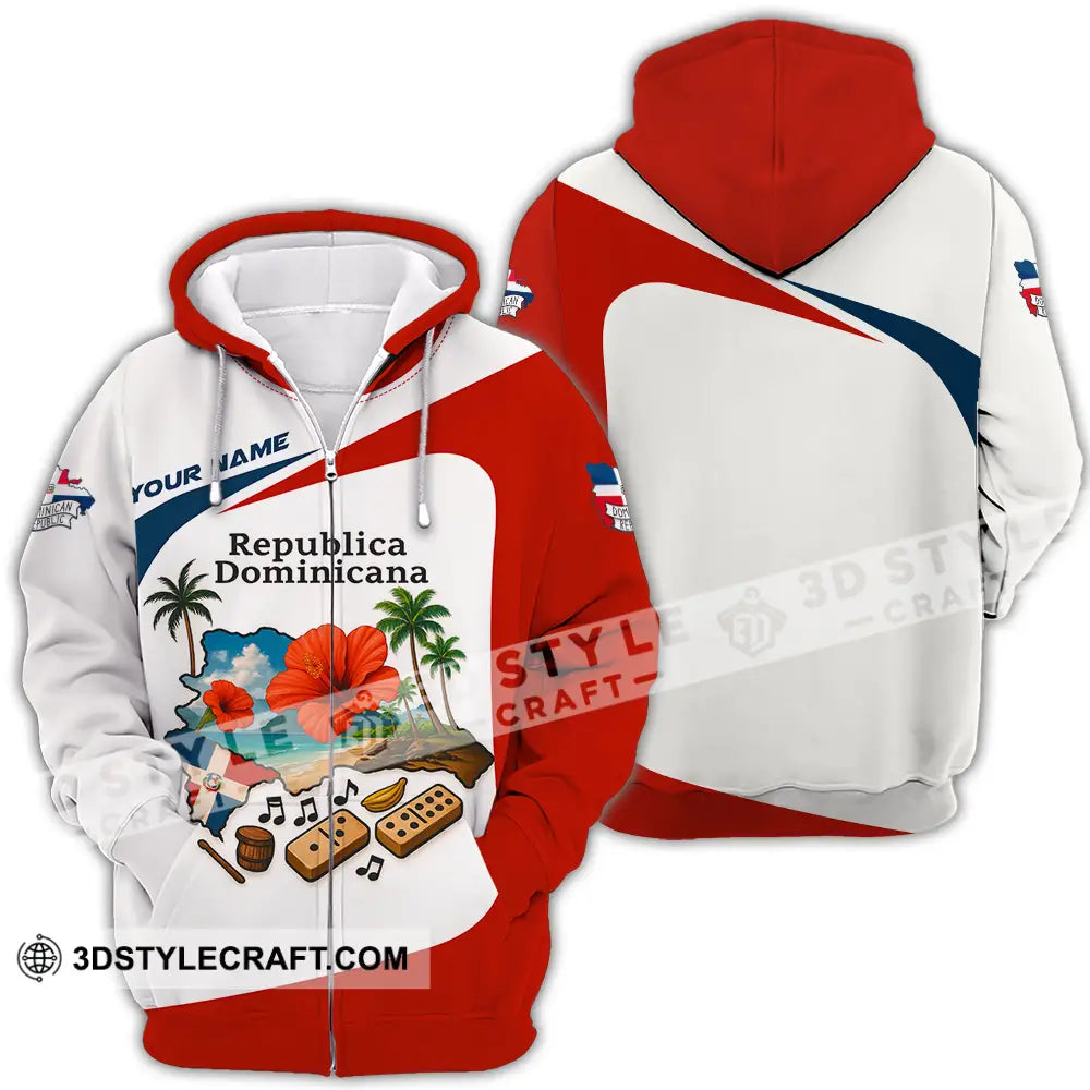 Unisex Shirt - Custom Republic Dominicana Shirt Zipper Hoodie / S T-shirt