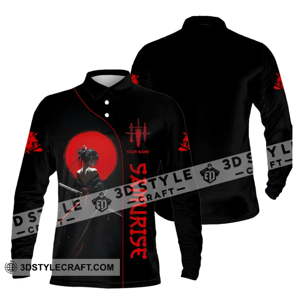 Unisex Shirt - Custom Samurai Shirt Long Sleeve Polo / S T-shirt