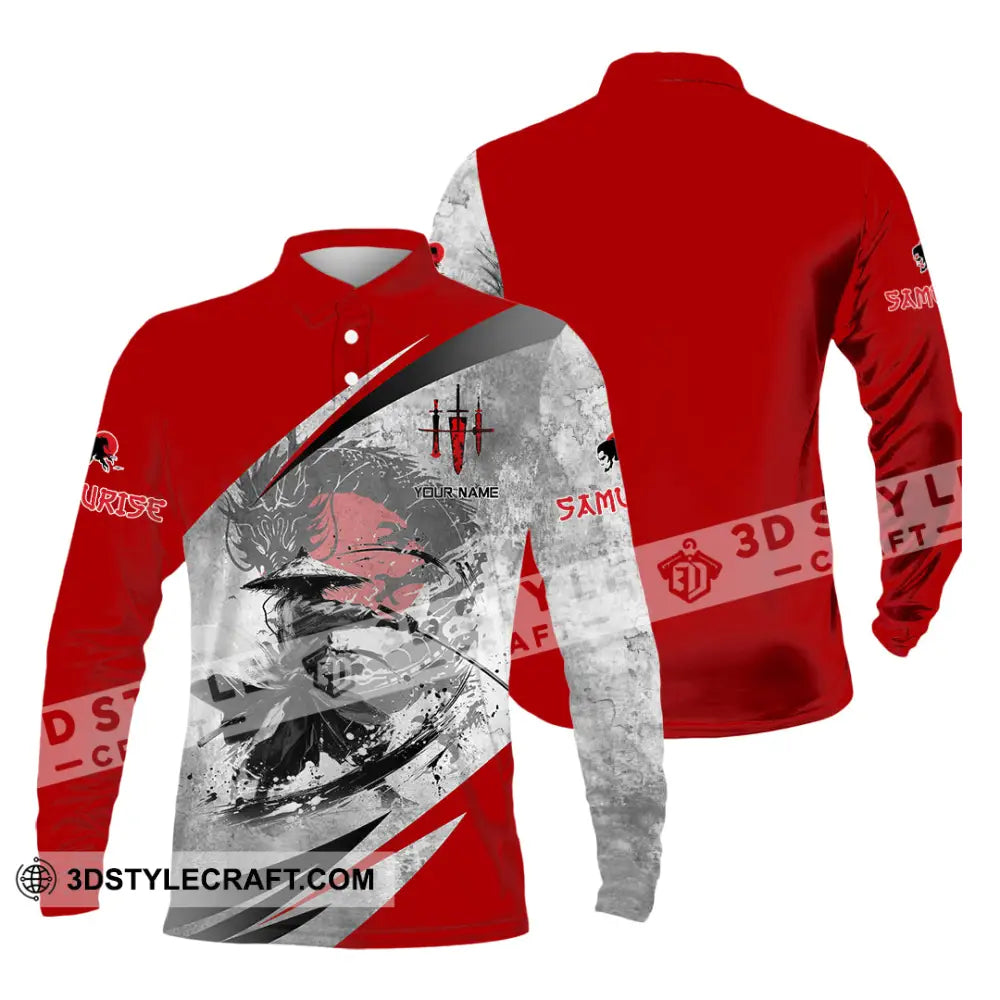 Unisex Shirt - Custom Samurai Shirt Long Sleeve Polo / S T-shirt