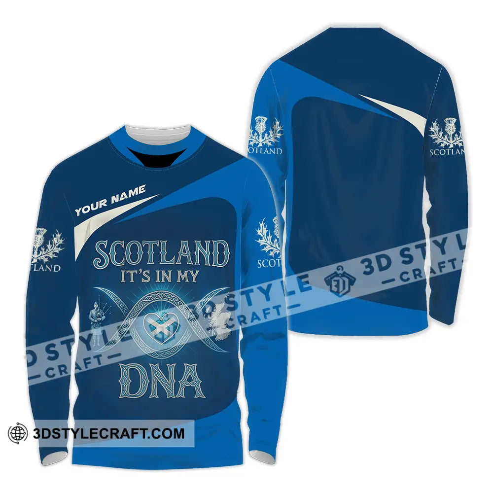 Unisex Shirt Custom Scotland It’s In My DNA Shirt Long Sleeve Shirt / S T shirt