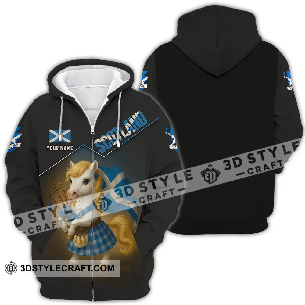 Unisex Shirt - Custom Scotland Shirt Zipper Hoodie / S T-shirt