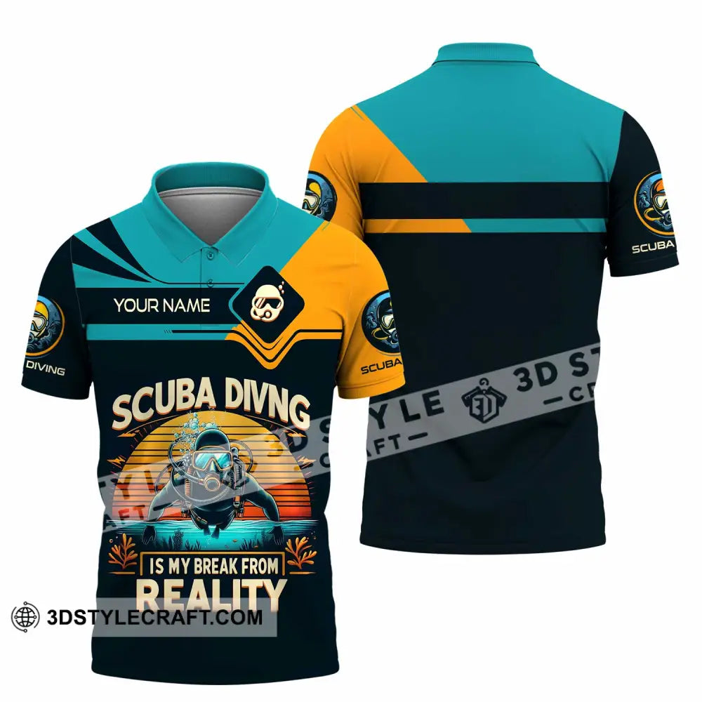 Unisex Shirt Custom Scuba Diving Is My Break From Reality Shirt Polo Shirt / S T shirt
