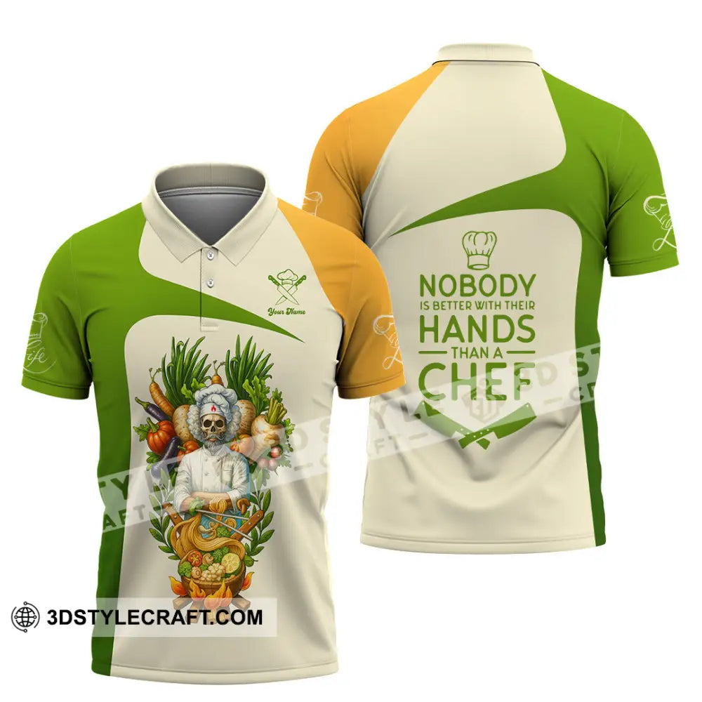 Unisex Shirt - Custom Skeleton Life Of Chef Shirt Polo Shirt / S T-shirt