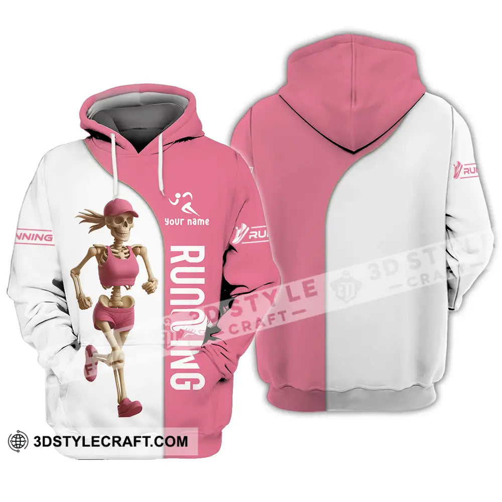 Unisex Shirt Custom Skeleton Running Shirt Hoodie / S T shirt