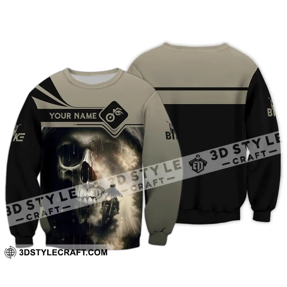 Unisex Shirt - Custom Skull Rider Shirt Long Sleeve / S T-shirt