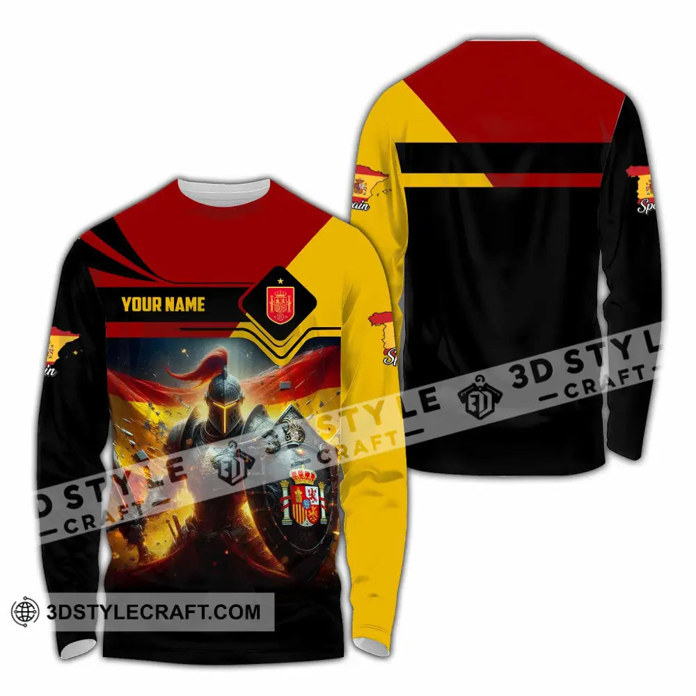 Unisex Shirt - Custom Spain Shirt Long Sleeve Shirt / S T-shirt
