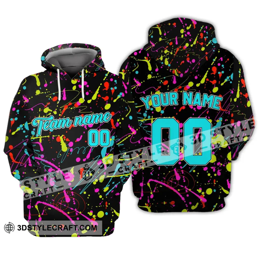 Unisex Shirt - Custom Stitched Splashes Graffiti Pattern T-Shirt Personalized Light Color Hoodie /