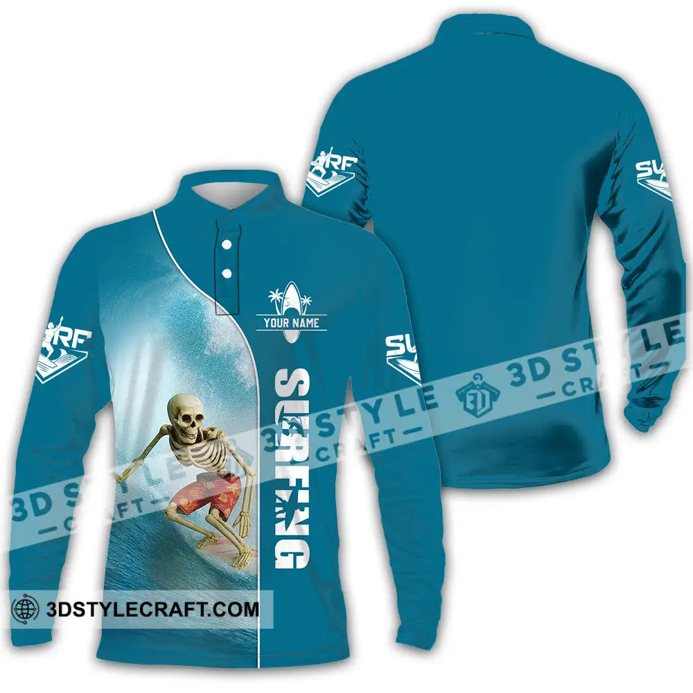 Unisex Shirt Custom Surfing Shirt Long Sleeve Polo / S T shirt