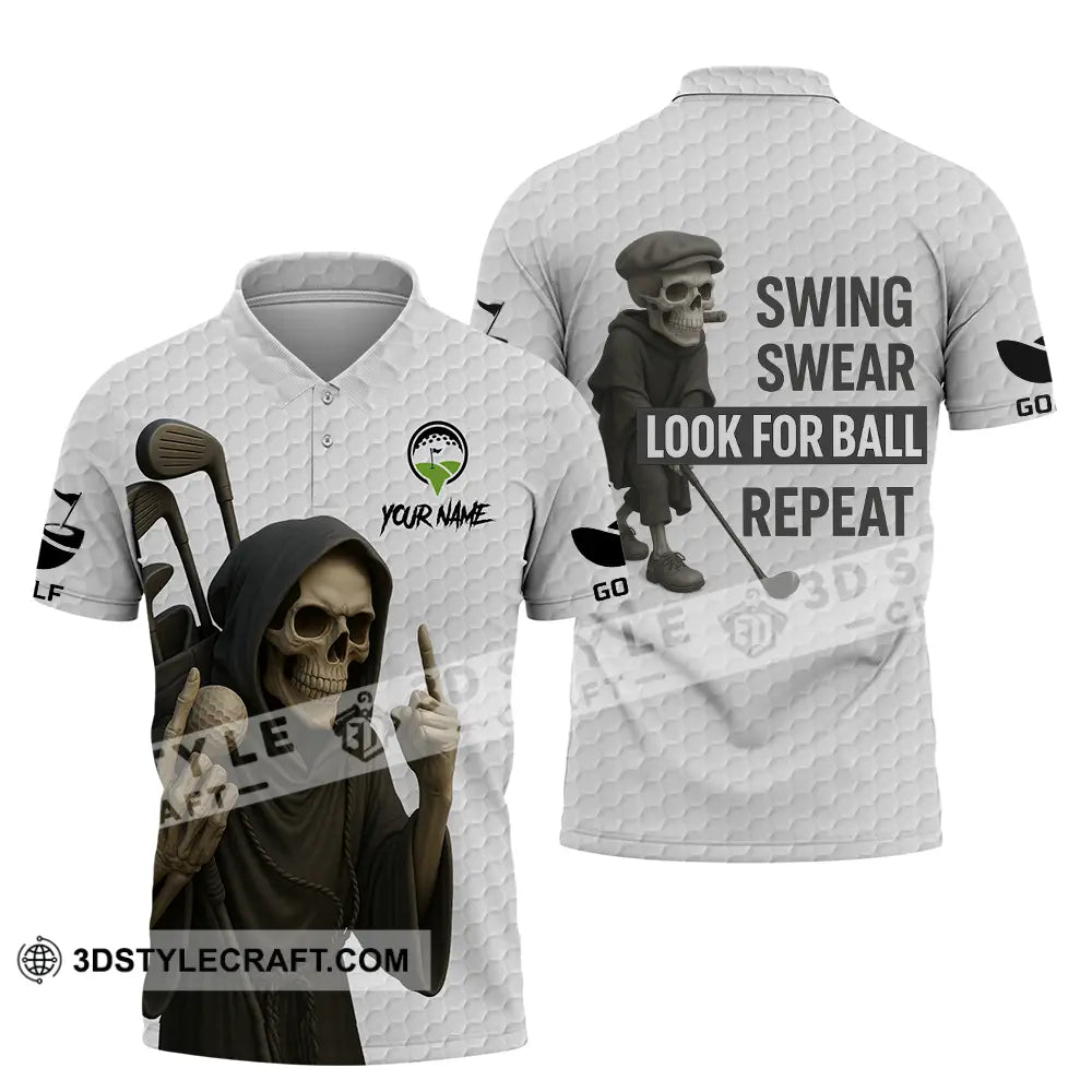 Unisex Shirt - Custom Swing Swear Look For Ball Repeat Shirt Polo Shirt / S T-shirt