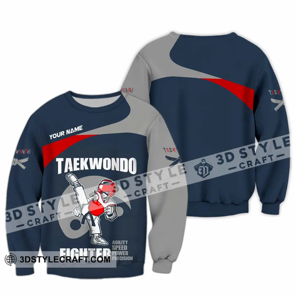 Unisex Shirt Custom Taekwondo Fighter Shirt Long Sleeve / S T shirt