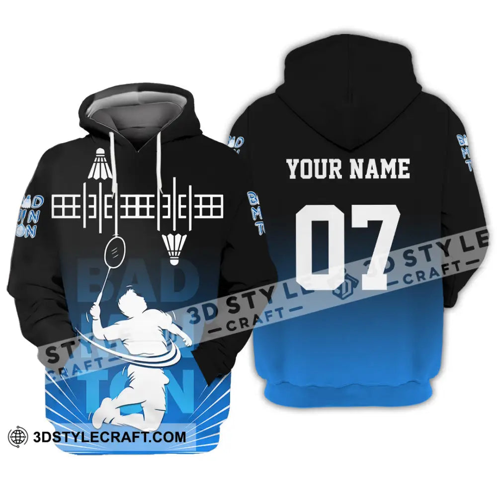 Unisex Shirt - Custom Text Shirt Badminton Shirt Hoodie / S T-shirt