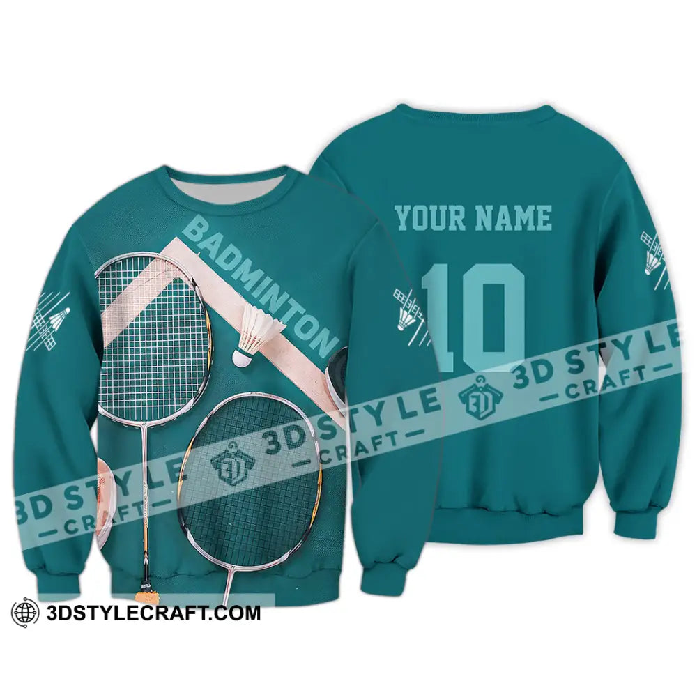 Unisex Shirt - Custom Text Shirt Badminton Shirt Long Sleeve / S T-shirt