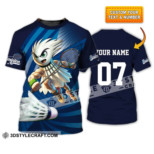 Unisex Shirt - Custom Text Shirt Badminton Shirt T-shirt
