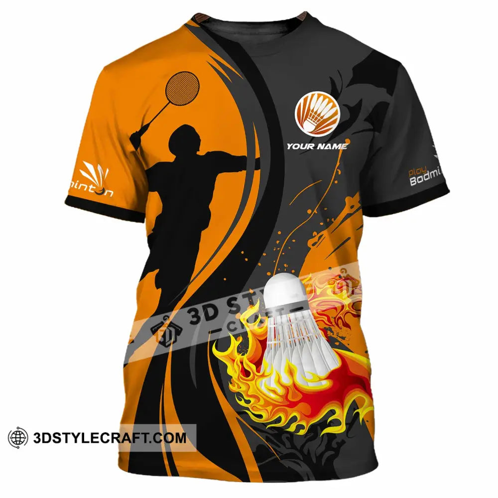 Unisex Shirt - Custom Text Shirt Badminton Shirt T-Shirt / S T-shirt