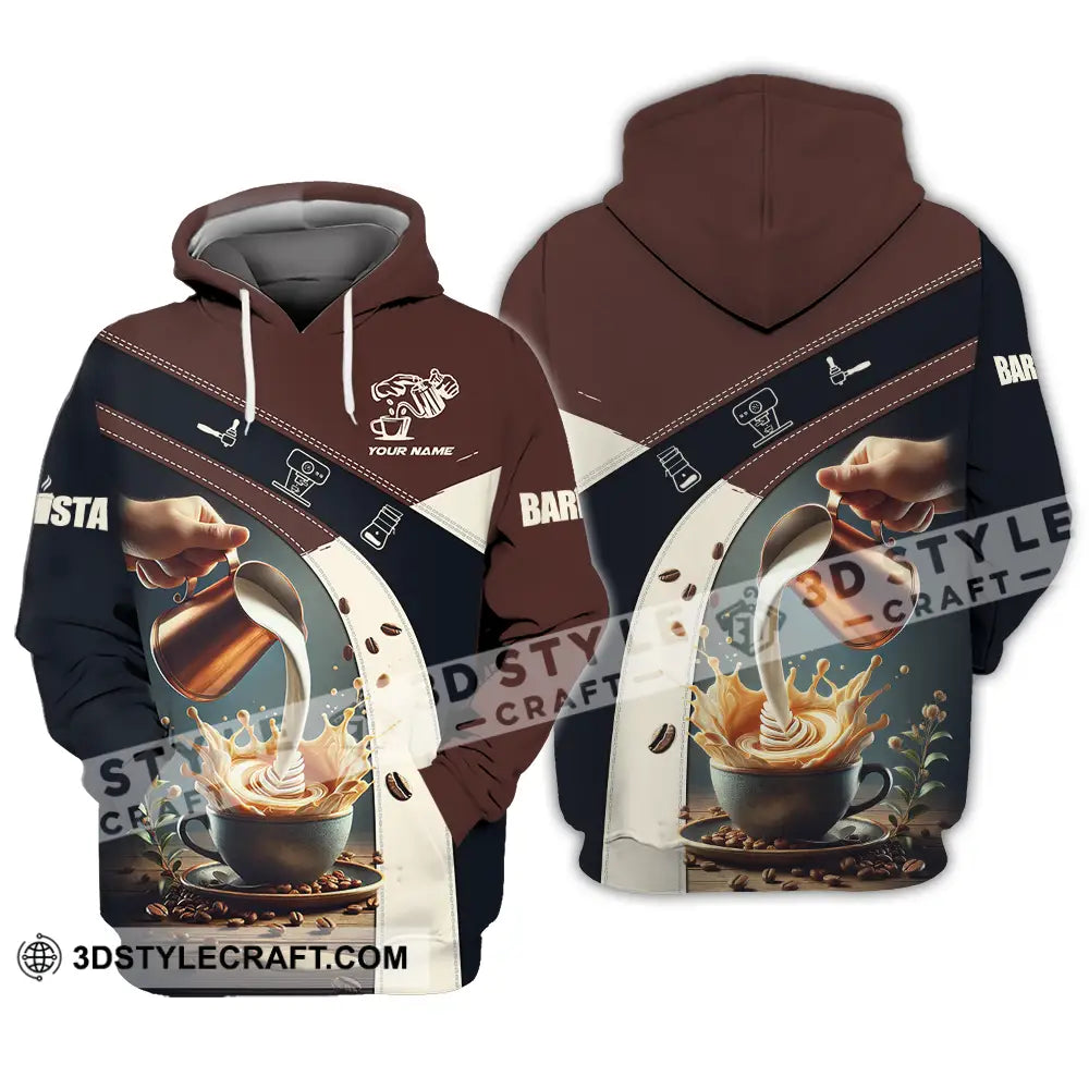 Unisex Shirt - Custom Text Barista Hoodie / S T-Shirt