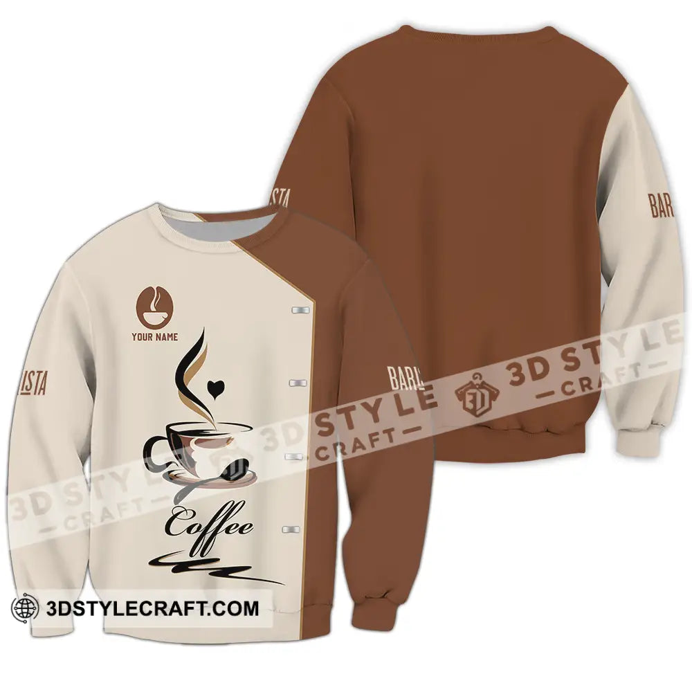 Unisex Shirt - Custom Text Shirt Barista Shirt Long Sleeve / S T-shirt