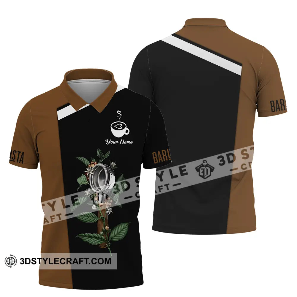 Unisex Shirt - Custom Text Shirt Barista Shirt Polo Shirt / S T-shirt