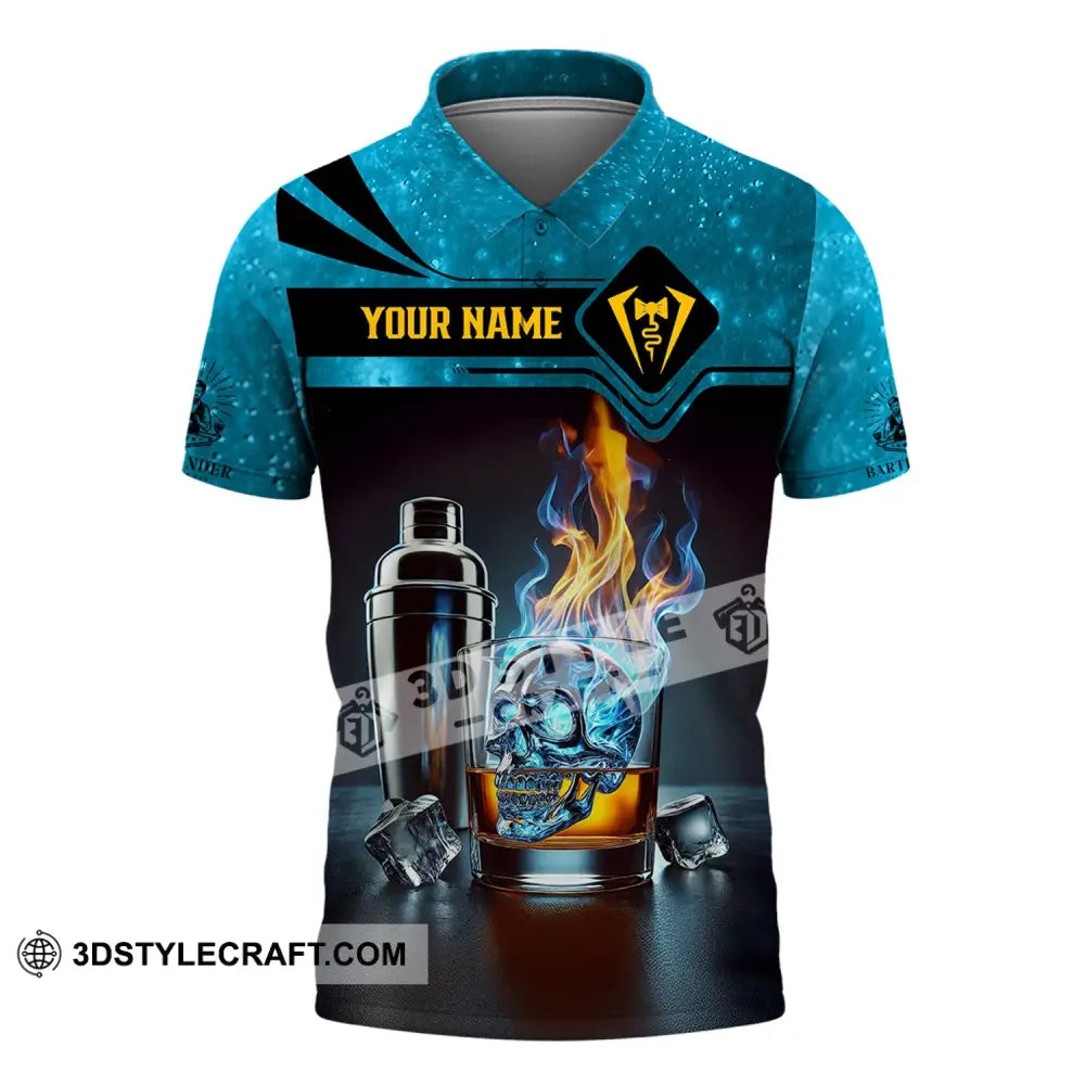 Unisex Shirt - Custom Text Bartender Polo / S T-Shirt