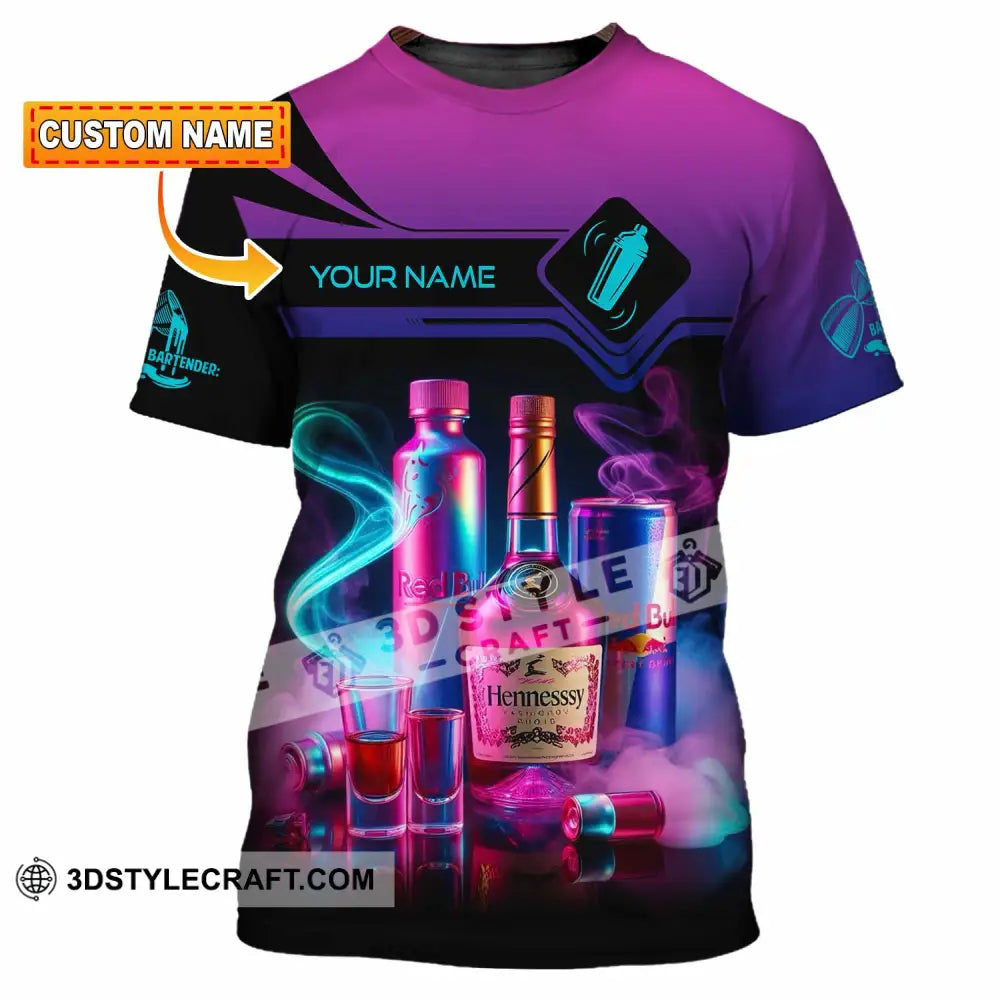 Unisex Shirt - Custom Text Shirt Bartender Shirt T-shirt