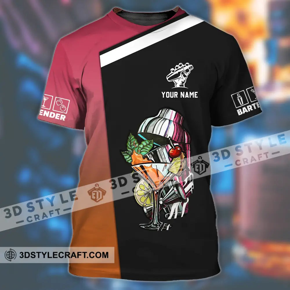 Unisex Shirt - Custom Text Shirt Bartender Shirt T-Shirt / S T-shirt