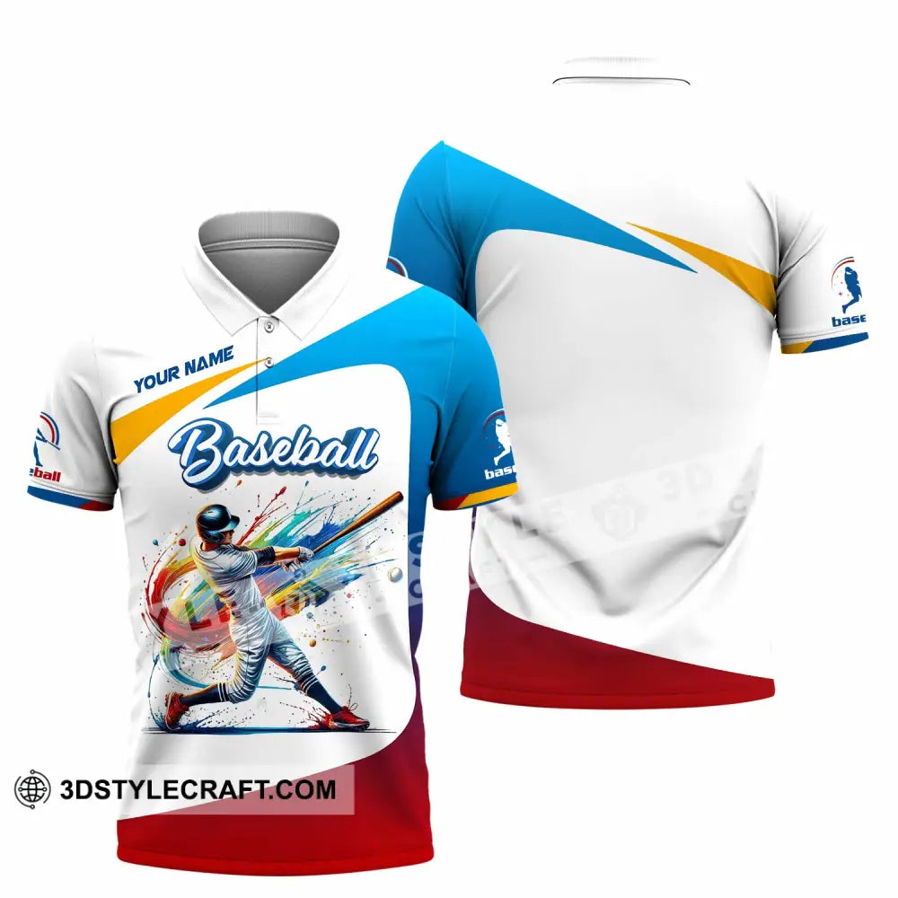 Unisex Shirt - Custom Text Baseball Polo / S T-Shirt