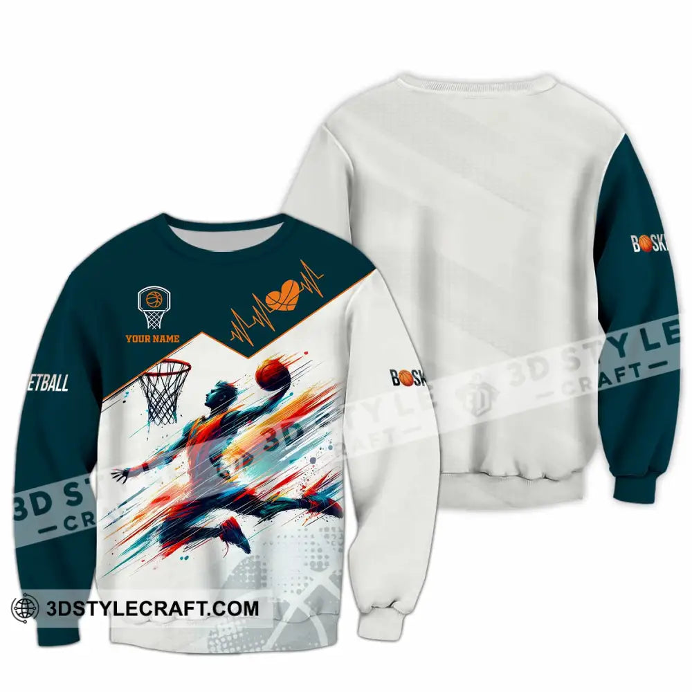 Unisex Shirt - Custom Text Basketball Long Sleeve / S T-Shirt