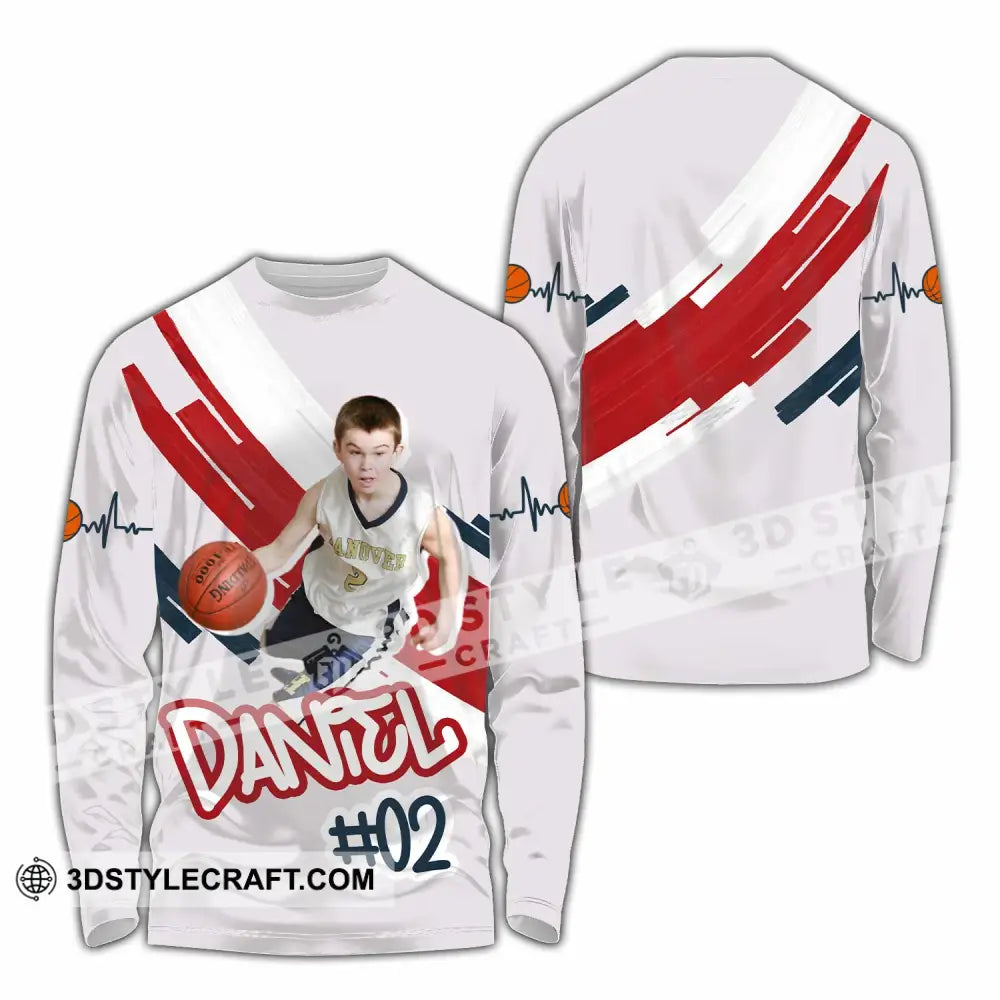 Unisex Shirt - Custom Text Shirt Basketball Shirt Long Sleeve Shirt / S T-shirt