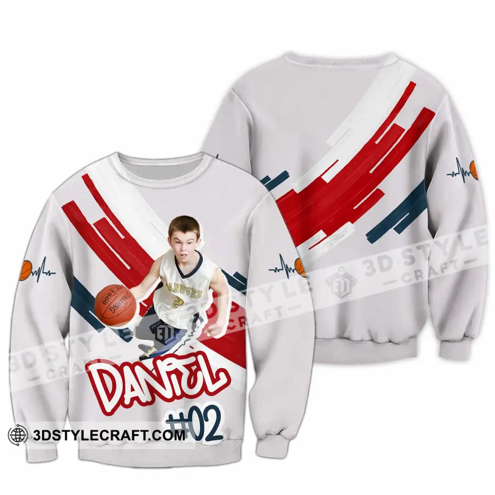 Unisex Shirt - Custom Text Shirt Basketball Shirt Long Sleeve / S T-shirt