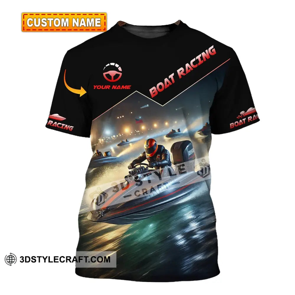 Unisex Shirt - Custom Text Boat Racing T-Shirt