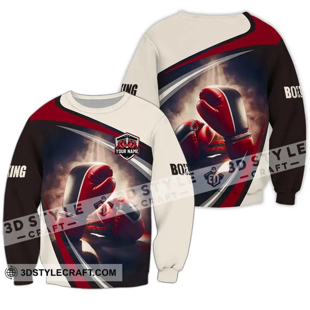 Unisex Shirt - Custom Text Boxing Long Sleeve / S T-Shirt