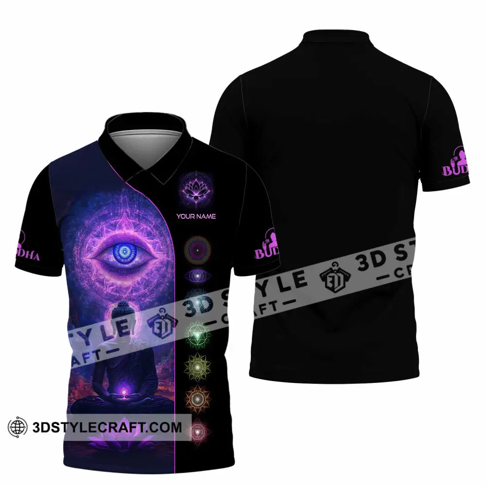 Unisex Shirt - Custom Text Shirt Buddha Polo Shirt / S T-shirt