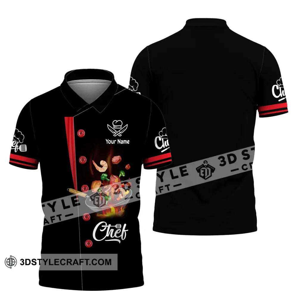 Unisex Shirt - Custom Text Shirt Chef Shirt Polo Shirt / S T-shirt