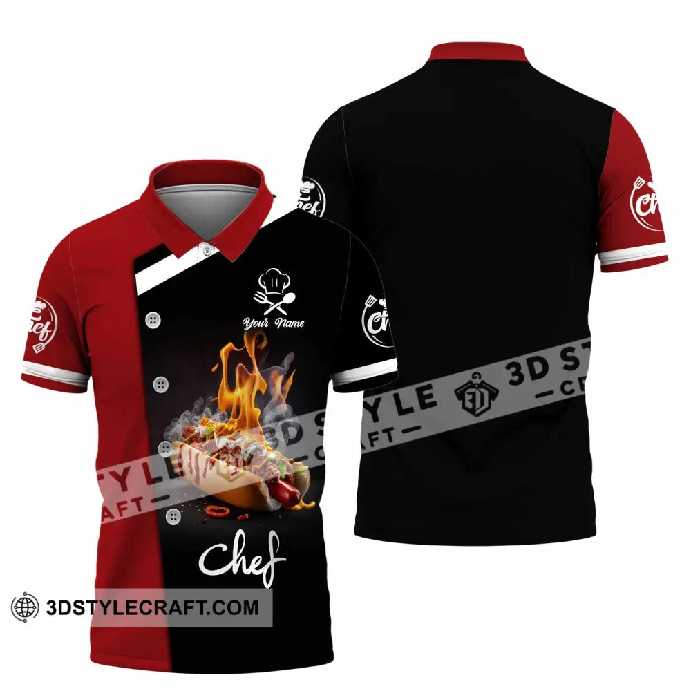 Unisex Shirt - Custom Text Shirt Chef Shirt Polo Shirt / S T-shirt