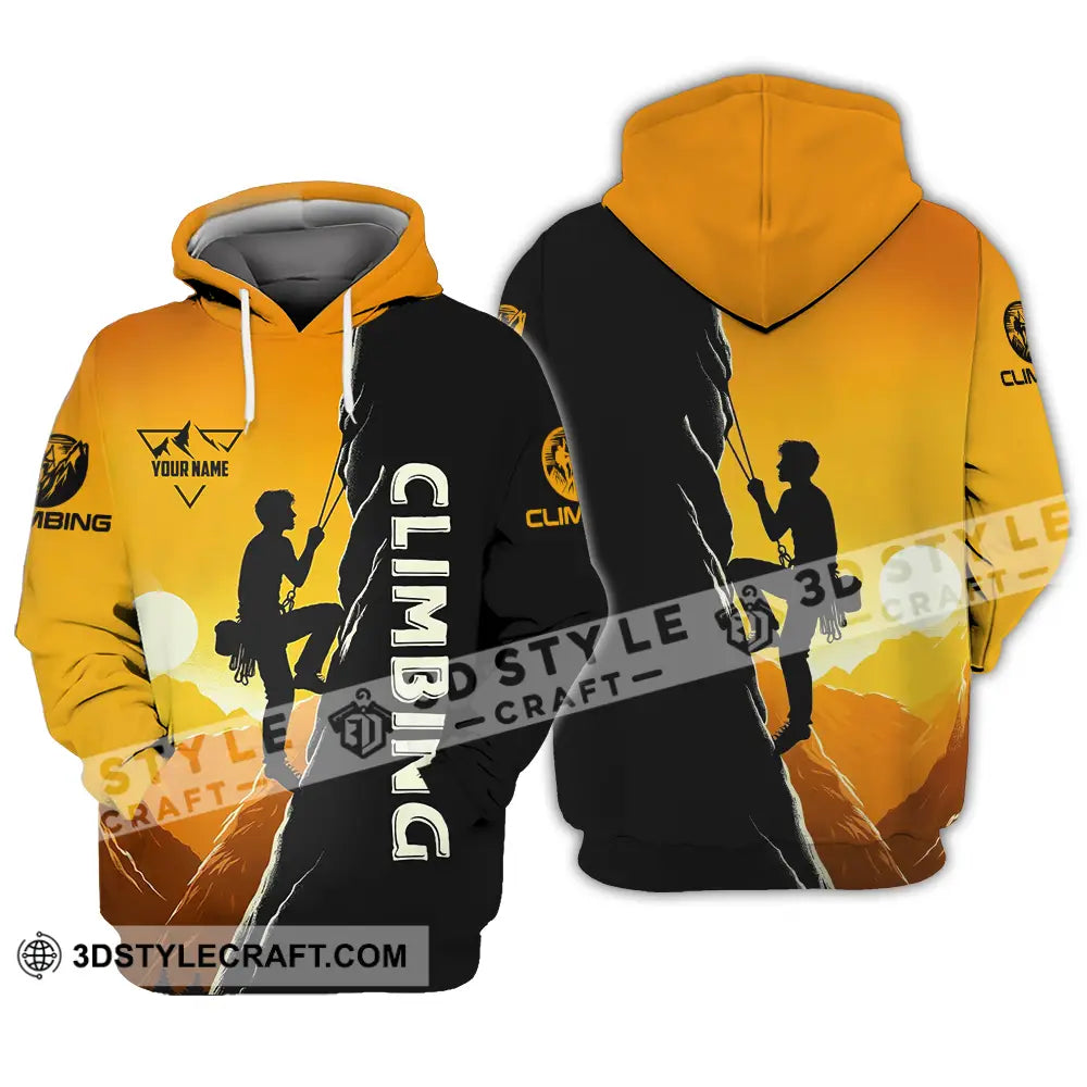 Unisex Shirt - Custom Text Climbing Hoodie / S T-Shirt