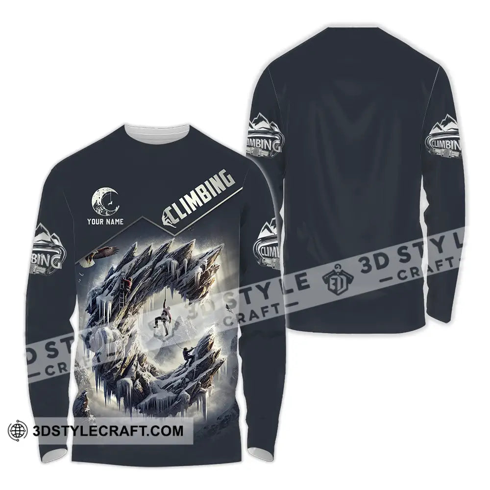 Unisex Shirt - Custom Text Climbing Long Sleeve / S T-Shirt