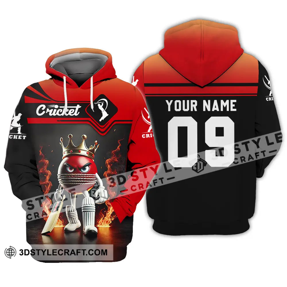 Unisex Shirt - Custom Text Cricket Hoodie / S T-Shirt