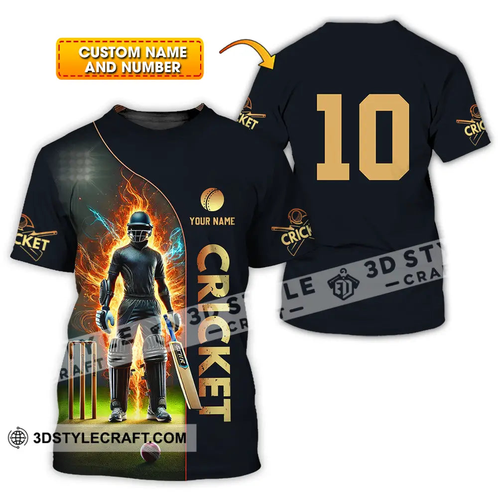 Unisex Shirt - Custom Text Shirt Cricket Shirt T-shirt