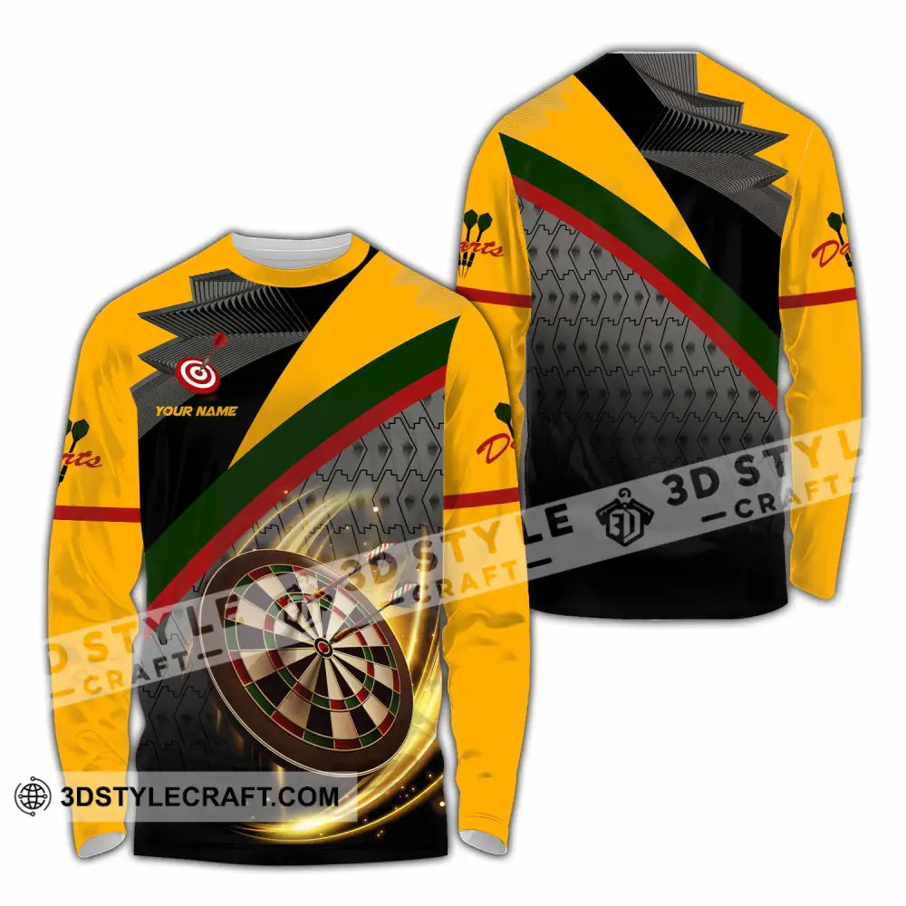 Unisex Shirt - Custom Text Shirt Dart Long Sleeve Shirt / S T-shirt