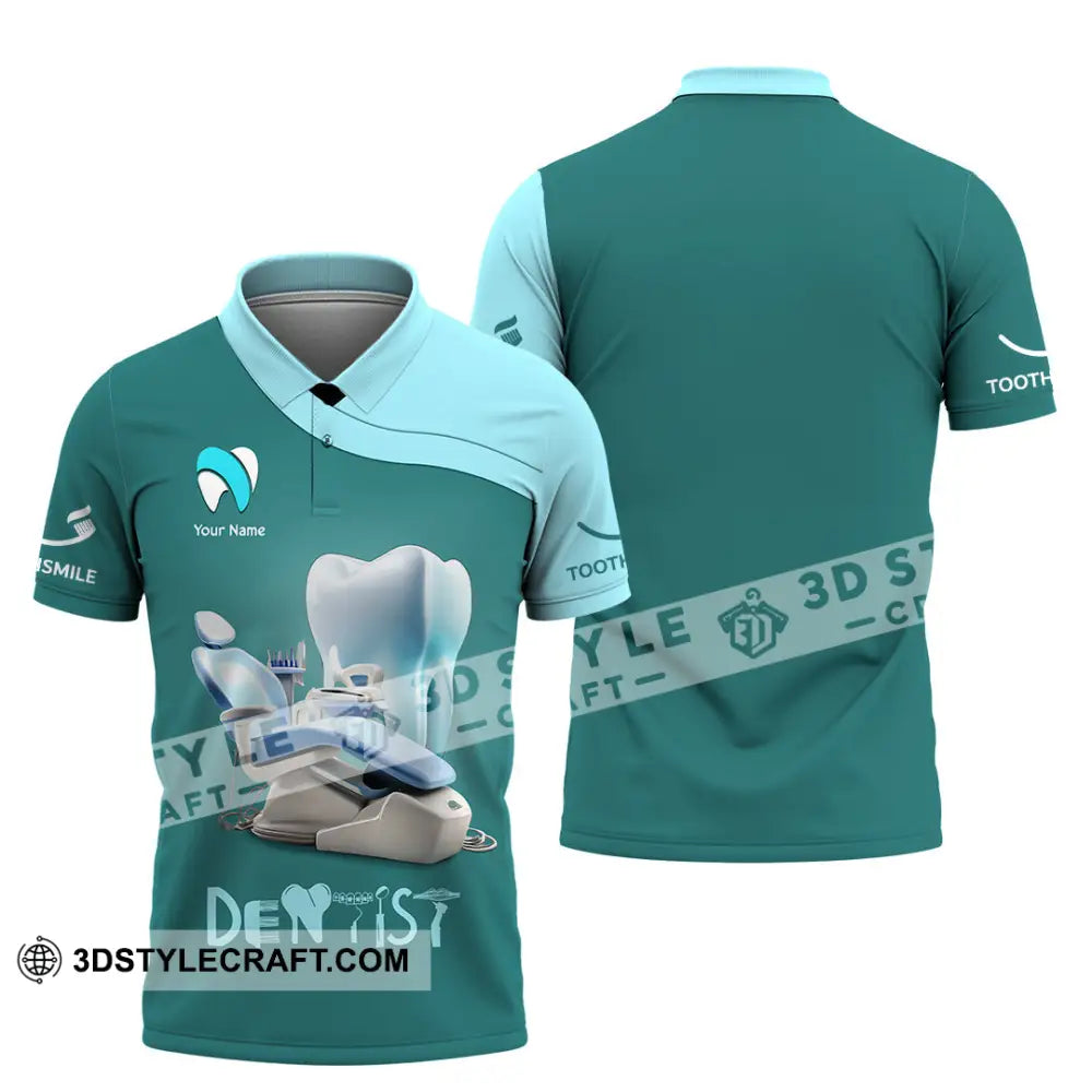 Unisex Shirt - Custom Text Dentist Shirt Polo Shirt / S T-shirt