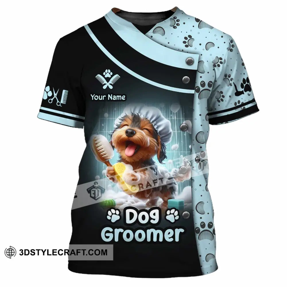 Unisex Shirt - Custom Text Shirt Dog Groomer Shirt T-Shirt / S T-shirt