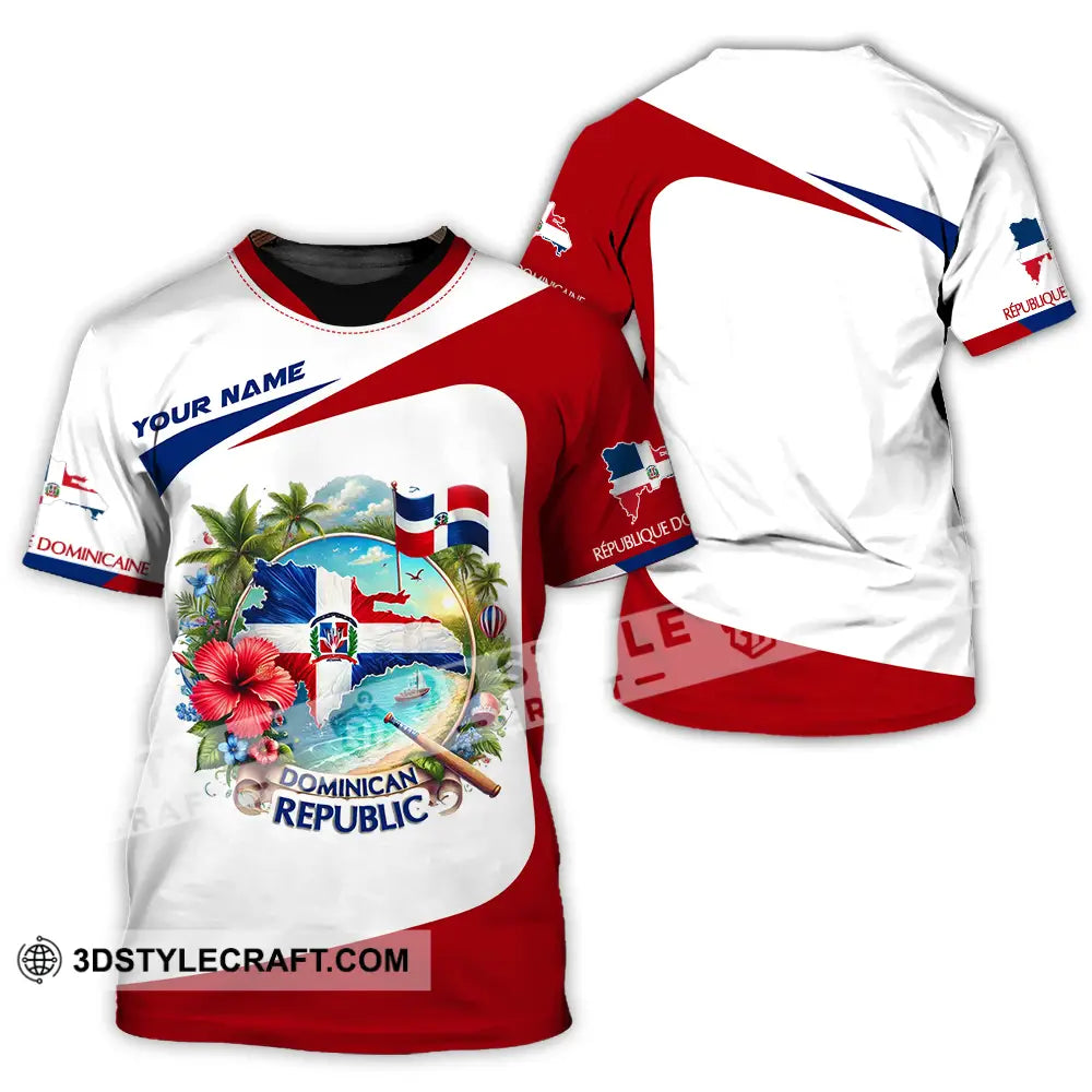 Unisex Shirt - Custom Text Dominican Republic T-Shirt / S T-Shirt